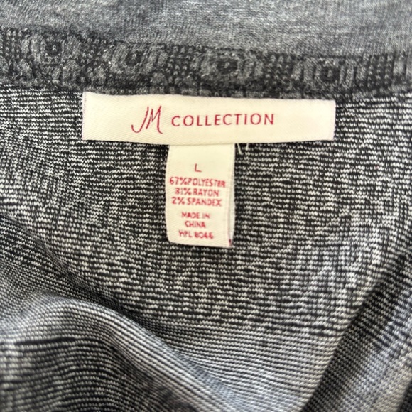 M. Collection Zip Up Crinkle Fabric Dk. Charcoal Women’s Sz L Jacket - Picture 3 of 5